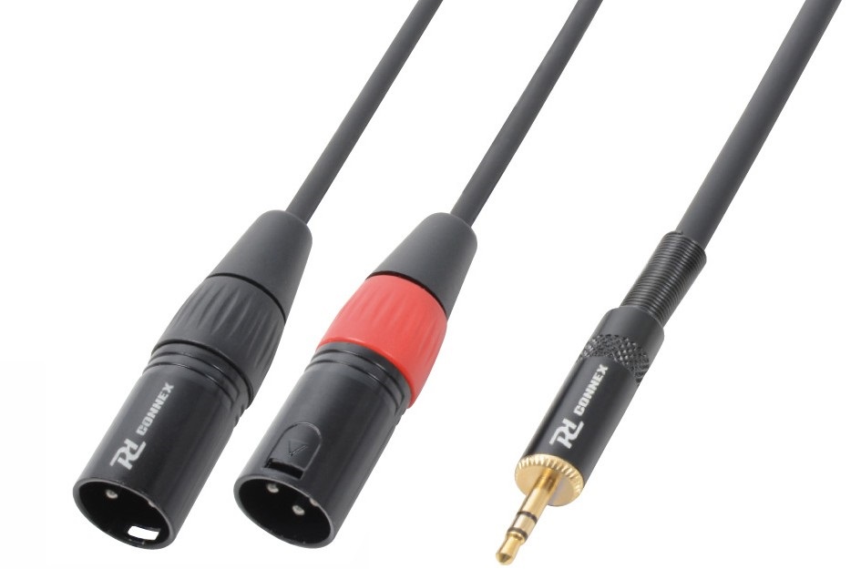CX70-6 CABLE 2X XLR MALE - 3.5MM STEREO 6m